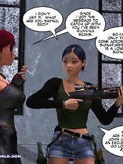 Two girls discover a hotly pounding crazy xxx 3d world couple that is paying no attention towards them