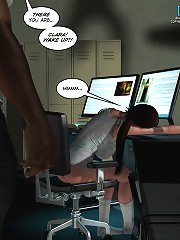 Sexually starving wifie calls out her ebony boyfriend for sweeping interracial 3d f-word