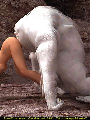 Mysterious mountain creature pounds some hot tight cunt